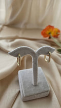 Deco Engraved Rectangle Hoops