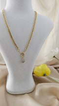 Disco Pavé Ball Curb Necklace