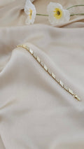 Diagonal Stripe Pavé Bracelet
