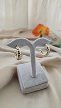 Croissant Dome Hoop Earrings