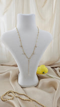 Dangling Triangle Baguette Stone Y Necklace