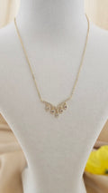 Dangling Teardrop V-Chain Necklace