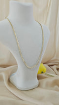 Classic Gold-Toned Flat Curb Chain Necklace